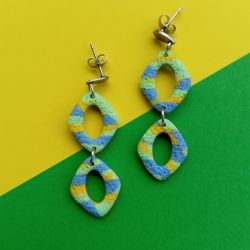 "Nelly III" - kolczyki z gliny polimerowej.