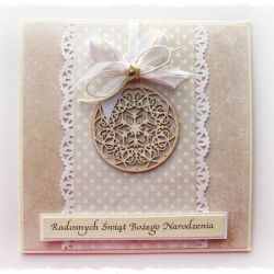 Kartka świąteczna z bombką