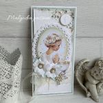 Kartka na Komunię ręcznie robiona - 