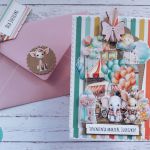 Kolorowa kartka urodzinowa dla dziewczynki, personalizacja - Tył koperty z grafiką