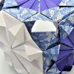 Bombka origami kusudama z papieru koronka - 2