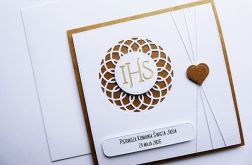 Skromna kartka komunijna ręcznie robiona