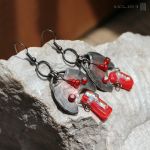 Płomień w szkle - kolczyki - 