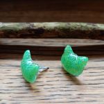 Kolczyki z żywicy epoksydowej- KOCIA FURIA #1 - Kolczyki z żywicy epoksydowej - KOCIA FURIA #1