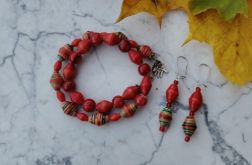 Jesienna Energia – komplet biżuterii z ręcznie robionych koralików