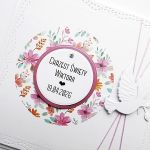 Kartka na Chrzest z gołębicą minimalistyczna - Pamiątka Chrztu z personalizacją