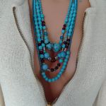 Naszyjnik Korale Turkusowe Howlit Bali - 