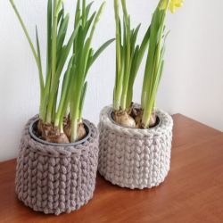 Kosz do przechowywania,koszyk ze sznurka bawełnianego 12x11cm.