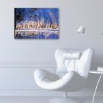 Żurawie manewry,  obraz akrylowy na płótnie 70x50x1cm  - 