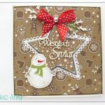 Piernikowa kartka świąteczna z bałwanem 4 - 