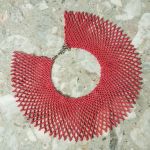 Naszyjnik Krywulka Czerwona Szeroka - 