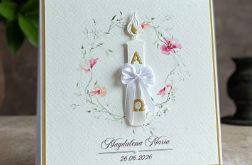 Kartka na chrzest w ozdobnej kopercie, 73a