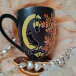 Ręcznie malowane planetarne koty kubek 300 ml. - ręcznie malowane