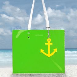 Marynarska torba z kotwicą - limonkowa