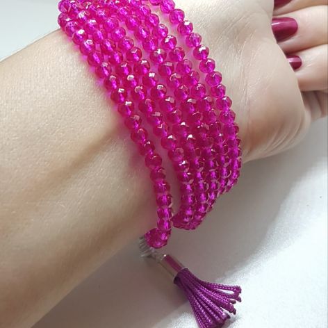 Bransoletka Sznurek Hot Pink Color 24.1