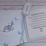 Kartka z okazji narodzin chłopca z misiem, personalizacja - Wnętrze kartki z życzeniami