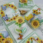Urodzinowy exploding box ze słonecznikami - detale