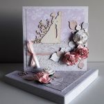 Kartka ślubna wraz z pudełkiem kwiaty róż-bie - 
