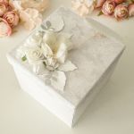 Kartka ślubna, exploding box - tort - kartka z życzeniami na ślub