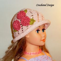 kapelusz wiosenny różowy