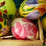 Jajko Wielkanocne Fiołki z Reliefem - 