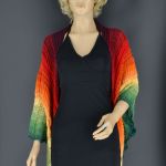 Chusta w kolorach jesieni 2 - chusta na drutach