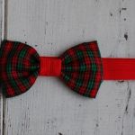 Opaska niemowlęca - Świąteczna kokardka - 