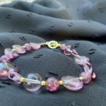Bransoletka purple glass - 