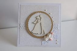 Kartka na Ślub ręcznie robiona handmade 02