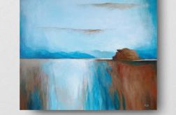 Pejzaż-obraz akrylowy formatu 60x60 cm.