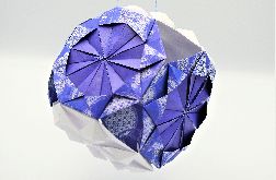 Bombka origami kusudama z papieru ornament
