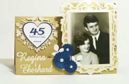 Kartka z okazji 45 rocznicy ślubu ze zdjęciem