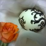 Gęsie jajeczko Lila z reliefem - 
