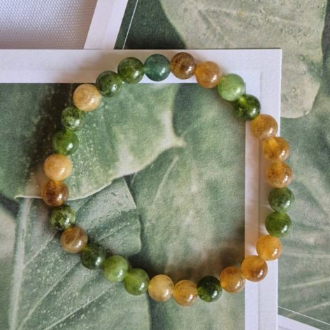 Bransoletka na gumce - Agat - 6mm