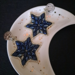 Kolczyki Gwiazdki "Midnight Star"  - duże kolczyki sztyfty