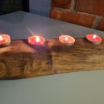 Świecznik dębowy Shou Sugi Ban Benita No. 1 - 