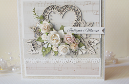 Kartka Ślubna z pięknym bukietem v.9