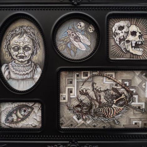 gotycka galeria ścienna, obraz w stylu wiktoriańskim