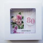 Kartka urodzinowa z różami pastelowa handmade - Kartka na urodziny z pastelowymi różami