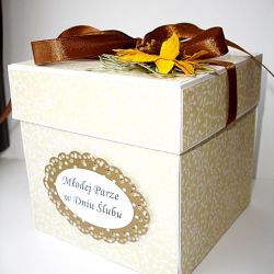 Pudełko dla Młodej Pary ze słonecznikami