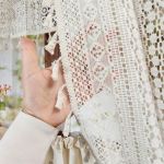 Zasłona koronkowa do pokoju do salonu boho frędzle 140/260cm - 