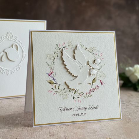 Kartka na chrzest z pudełkiem i kopertą 49