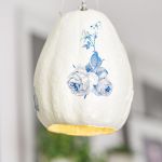 Lampa sufitowa z kolekcji "Korzenny Błysk" - Abażur zdobienie B - blue