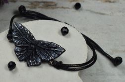 Regulowana bransoletka "czarny motyl"