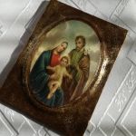 Ikona decoupage - Najświętsza rodzina - Obrazek religijny - ikona