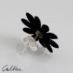 Kwiatuszki z kryształkiem - kolczyki - Kolczyki sztyfty