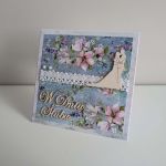 Kartka na ślub niebieska  - Kartka na ślub niebieska