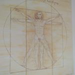 Człowiek wirtuwiański 150x150cm akryl - 