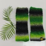 mitenki zielono-czarne - rękawiczki