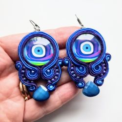 Oko Proroka kolczyki sutaszowe